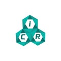 ICR creative minimalist letter logo. ICR unique vector initials alphabet letter logo design Royalty Free Stock Photo