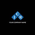 ICR letter logo design on BLACK background. ICR creative initials letter logo concept. ICR letter design Royalty Free Stock Photo