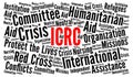 ICRC word cloud concept Royalty Free Stock Photo