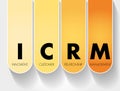 ICRM - Innovative Customer Relationship Management acronym, business concept background Royalty Free Stock Photo