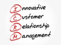 ICRM - Innovative Customer Relationship Management acronym, business concept background Royalty Free Stock Photo
