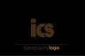 ICS modern geometric typography logo Royalty Free Stock Photo