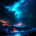 Picture a powerful storm raging over the vast expanse of the ocean