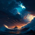 icture a powerful storm raging over the vast expanse of the ocean