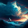 icture a powerful storm raging over the vast expanse of the ocean