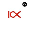 ICX Logo Letter Monogram Design Royalty Free Stock Photo