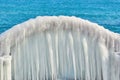 Icy Arch with Icicles Royalty Free Stock Photo