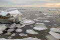 Icy Baltic coast