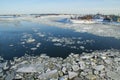 Icy Baltic sea near Helsinki Royalty Free Stock Photo