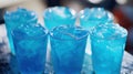 Icy Blue Refreshment Drinks Royalty Free Stock Photo