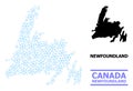 Icy Composition Map of Newfoundland Island of Snowflakes