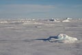 Icy desert of Antarctica winter sunny Royalty Free Stock Photo