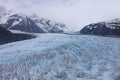 Icy field and scenic Aialik Glacier in the Kenai Peninsula Borough of Alaska Royalty Free Stock Photo