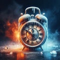 Icy Fire Alarm Clock