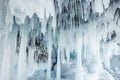 Icy frozen splash on a ice wall Royalty Free Stock Photo