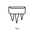 Icy icon from Weather collection. Royalty Free Stock Photo