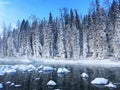 Icy Kanas Lake in Winter