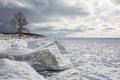 Lake Michigan, shoreline, winter, ice Royalty Free Stock Photo