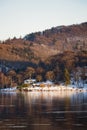 Icy Lake Rursee At Rurberg, Germany