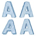 Icy letter A.