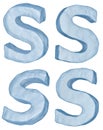 Icy letter S.