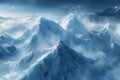 Icy mountain peaks create a breathtaking natural backdrop