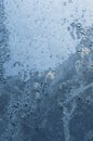 Icy pattern on glass Royalty Free Stock Photo