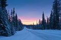 Icy road Royalty Free Stock Photo