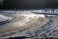 Icy Road Conditions Royalty Free Stock Photo