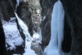 Icycles in canyon DolnÃÂ© diery JÃÂ¡noÃÂ¡ÃÂ­kove diery in MalÃÂ¡ Fatra mountains