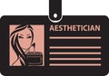 ID card aesthetician Royalty Free Stock Photo