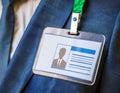 ID card or badge, symbolizing personal identification, credentials, and verification