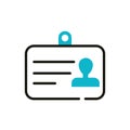 Id card company social media icon line and fill