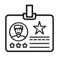 ID Card Design with User Profile Picture Star Rating and Personal Information Lines