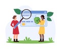 ID card, digital data protection, cyber security, tiny people analyze users information