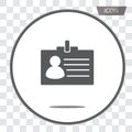 ID Card icon , member icon isolated on background