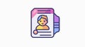 Professional ID Card Icon for Identity Verification and Security Purposes