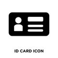 Id card icon vector isolated on white background, logo concept o