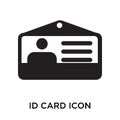 Id card icon vector sign and symbol isolated on white background Royalty Free Stock Photo