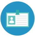 ID Card Isolated Vector icon that can be easily edit or modified Royalty Free Stock Photo