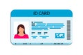 Id card. License for identity and driver. Document of identification, national, name, age and state. Id passport with chip, Royalty Free Stock Photo