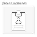 ID card line icon