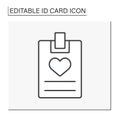 ID card line icon