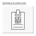 ID card line icon