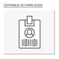 ID card line icon