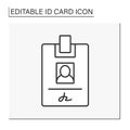 ID card line icon