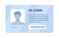 ID card. Personal info data. Identification document with person photo. User or profile card. Driver\'s license. Vecto