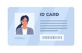 ID card. Personal info data. Identification document with person photo. Driver\'s license. Flat style. Vecto