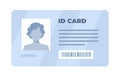 ID card. Personal info data. Identification document with person photo. Driver\'s license. Flat style. Vecto
