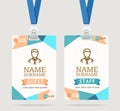 Id Card Template Plastic Badge. Vector